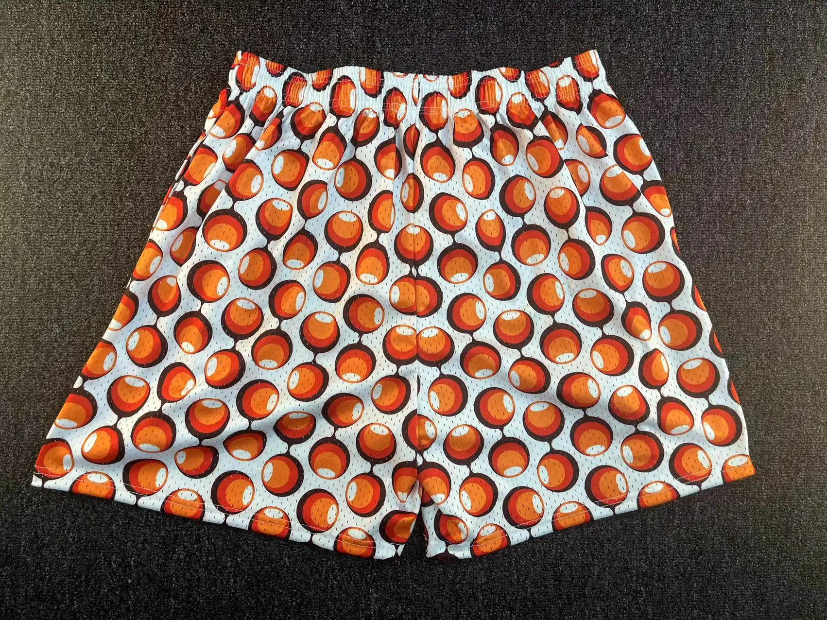 Custom Color Changing Swim Girls Knitted 7 Inseam Full Print Mesh Drawstring Double Layered 100 % Polyester Mesh Shorts