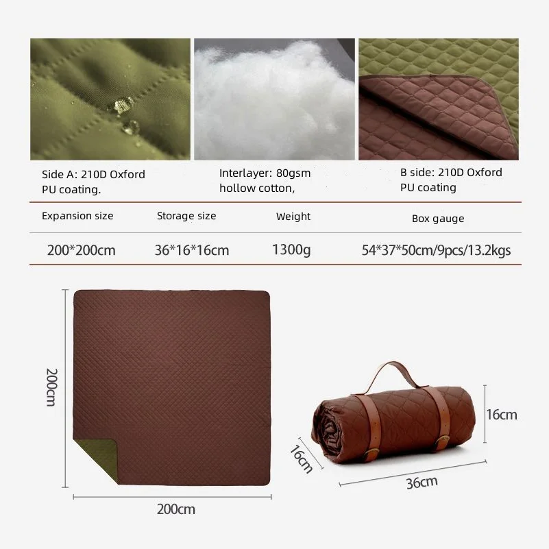 Windproof Waterproof And Warm Mat For Hiking Camping Outdoor Products Portable Storage Outdoor Camping Tent Blanket