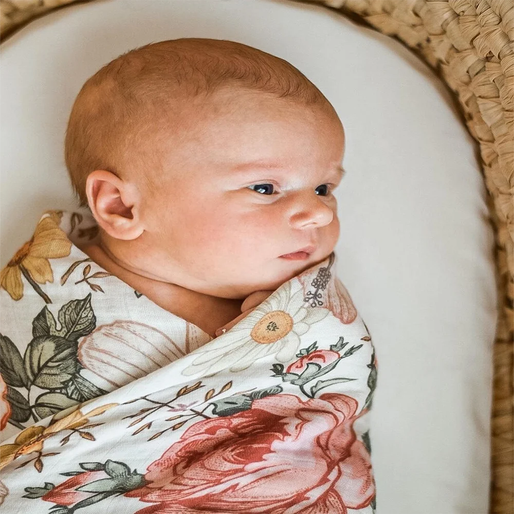 Wholesale Custom Print Cotton Quilt Bamboo Swaddle Muslin Baby child Swaddle Blanket