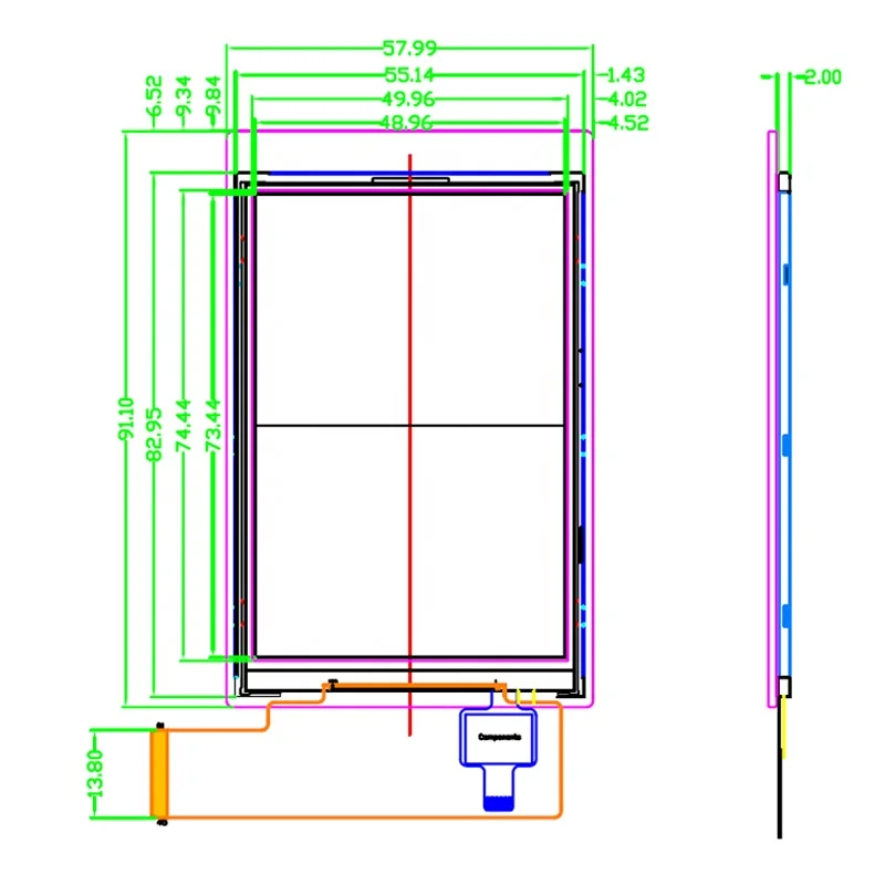 3 5 дюймовый IPS дисплей 320x480 MCU интерфейс LCD HX8357D IC TFT с емкостной сенсорной