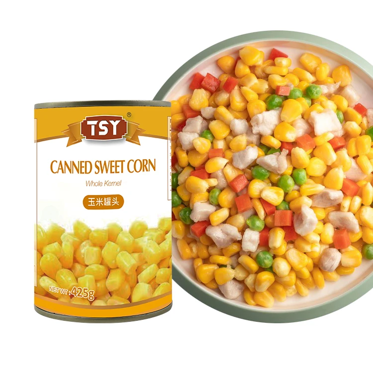 High Quality Natural Canned Corn Food Vegetables Yellow Sweet Corn Canned