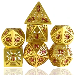 custom dnd dice polyhedral dice set dungeons and dragons hollow metal dice
