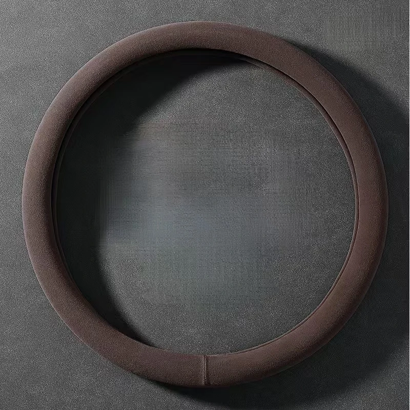 Black suede new design car steering wheel cover for BMW 37CM