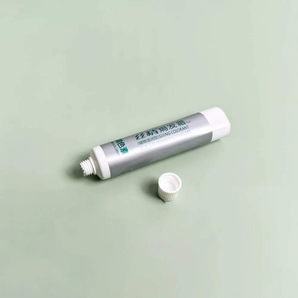 OEM Aluminum Plastic Foldable Medicine Tube Container Hair Dye Pet Serum Hand Cream Tube Metal Tube