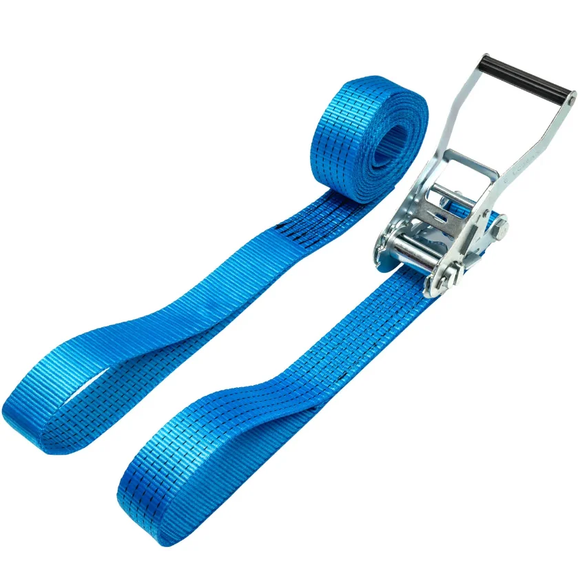 Auto parts truck heavy duty polyester white ratchet strap endless 5 ton cargo lashing belt