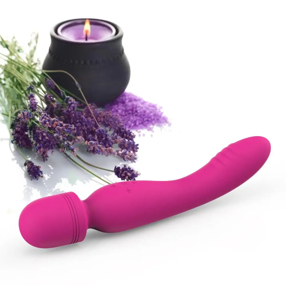 5 Frequency and 5 Speed Waterproof Silicone Vibe Double head Wand Massager Vibrator