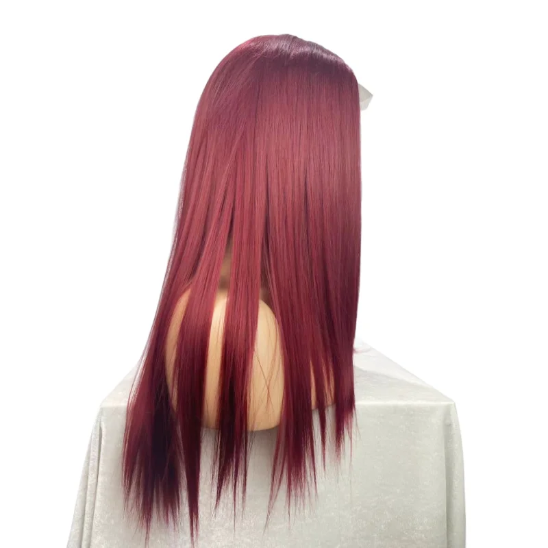 Wholesale Fashion Row Party High Quality Lace Front Synthetic Hair Wigs Cheap Price Medium Heat Resistant Synthetic Hair Wigs