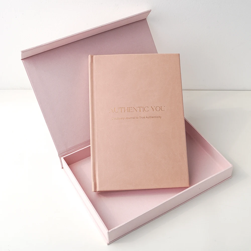 Wholesale Custom A5 Pu Leather Authentic Inspirational Journal Business Notebook Printing With Gift Box