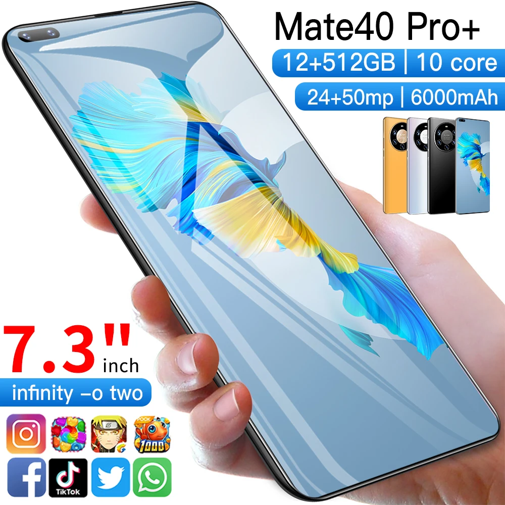 Смартфон Mate 40 Pro + на Android 10 7 3 дюйма 12 512