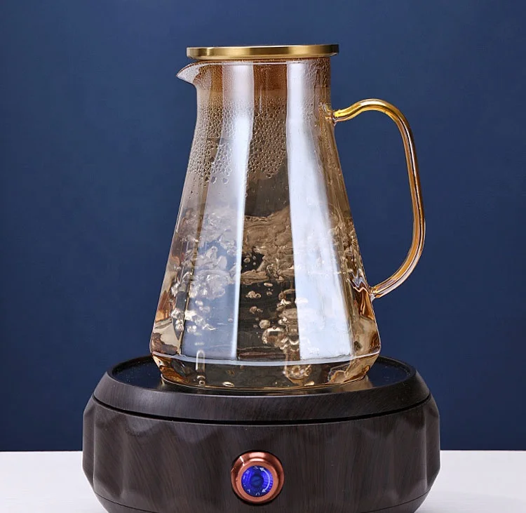 Large Capacity High Borosilicate Glass Cold Water Jug Transparent Juice Pitcher Set Household