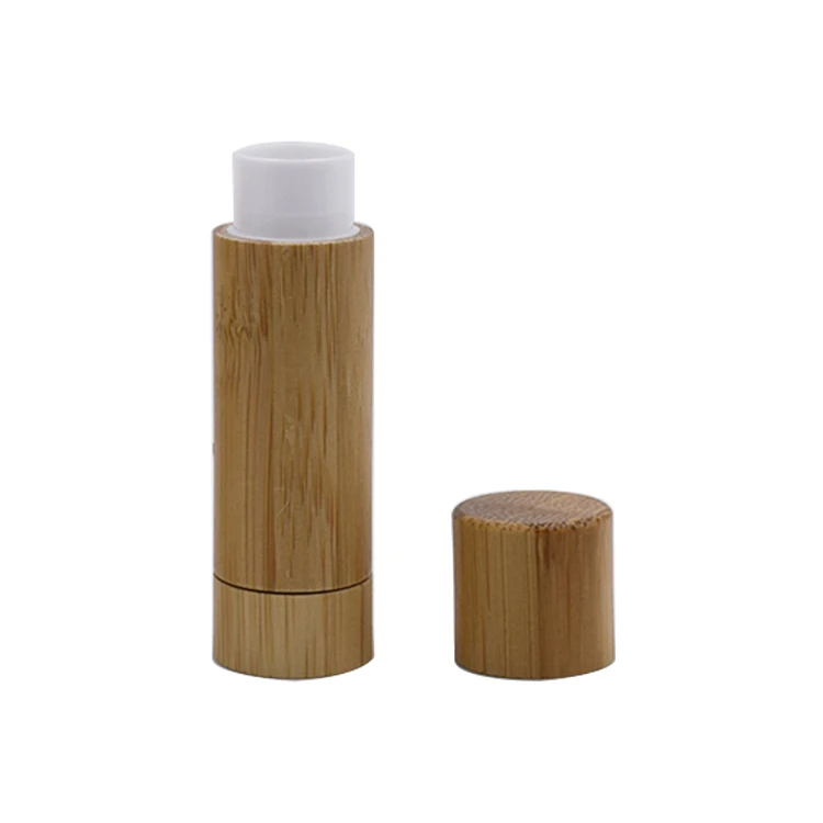 Honey 5g Lip Balm Container Tube Eco Friendly Cosmetic Packaging Cosmetic Jar BEST-B27006A Eco Friendly Real Bamboo 100% Natural
