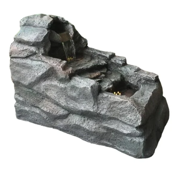 garden water decoration resin fountain river finish