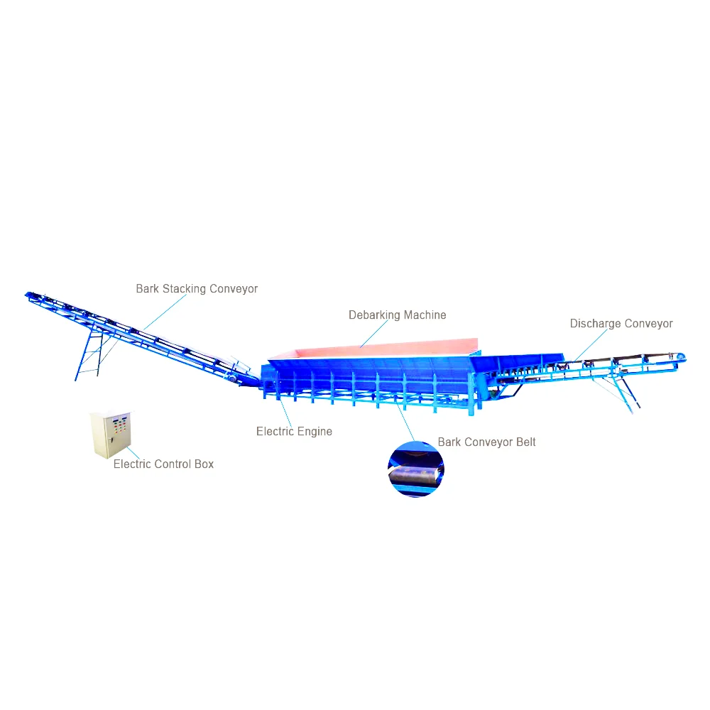 Leibao Tree Peeling Machine on Pulp Polar Pine Logs with 25t/h with Removing Wood Bark High Debarking Efficiency 40kw