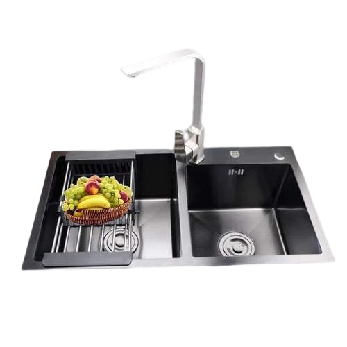 Трендовая кухонная раковина из нержавеющей стали «Все в одном» с выдвижным краном, смеситель для кухни «Водопад» с сливом для кухни