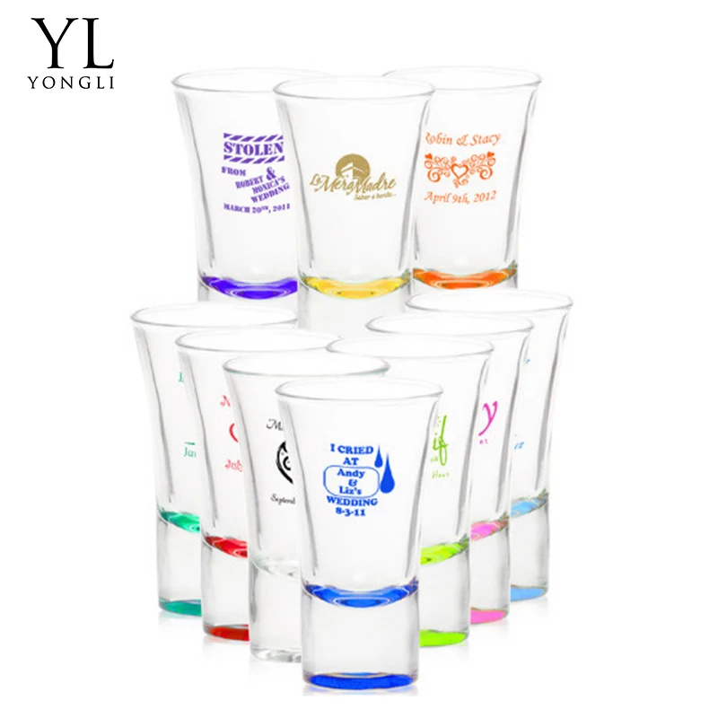 Wholesale gold rim mini shot glass, promotional gift wine glass, rum shot glasses wholesale for hotel