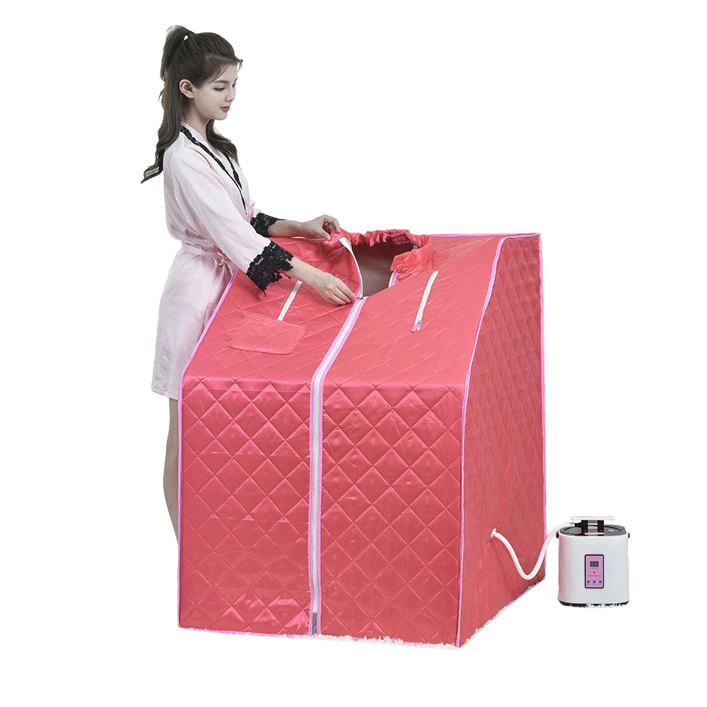 Home Spa Portable Foldable Sauna Tent Whole Body Steam Box with Steamer for Fitness Detox Skin Tightening It/ZA Plug