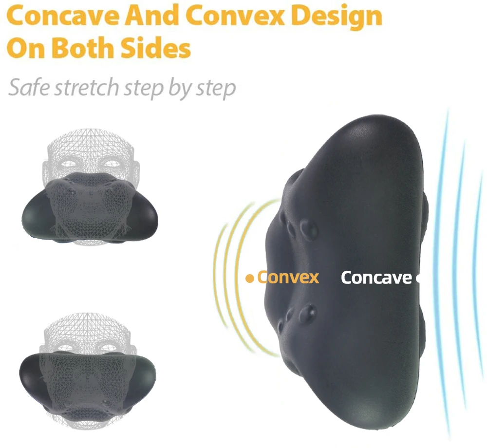 Pu Factory Pain Relax Anti Atigue Massage Cervical Traction Device for Tmj Pain Press Relief Neck Traction Pillows Custom Woven