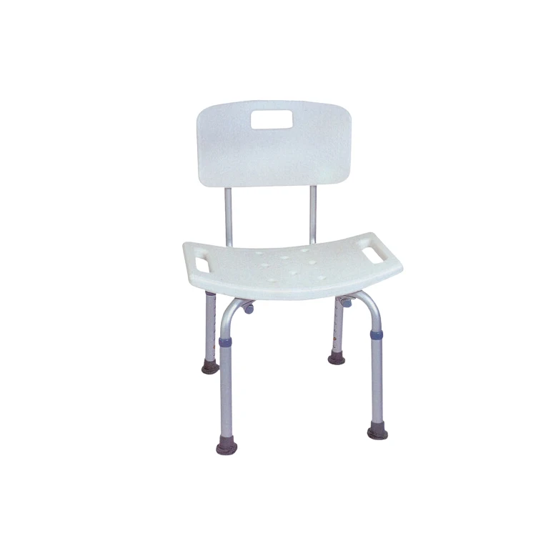 Height Adjustment Heavy-duty Long Curved Bariatric Reinforcement Shower Bath Chair with Backrest