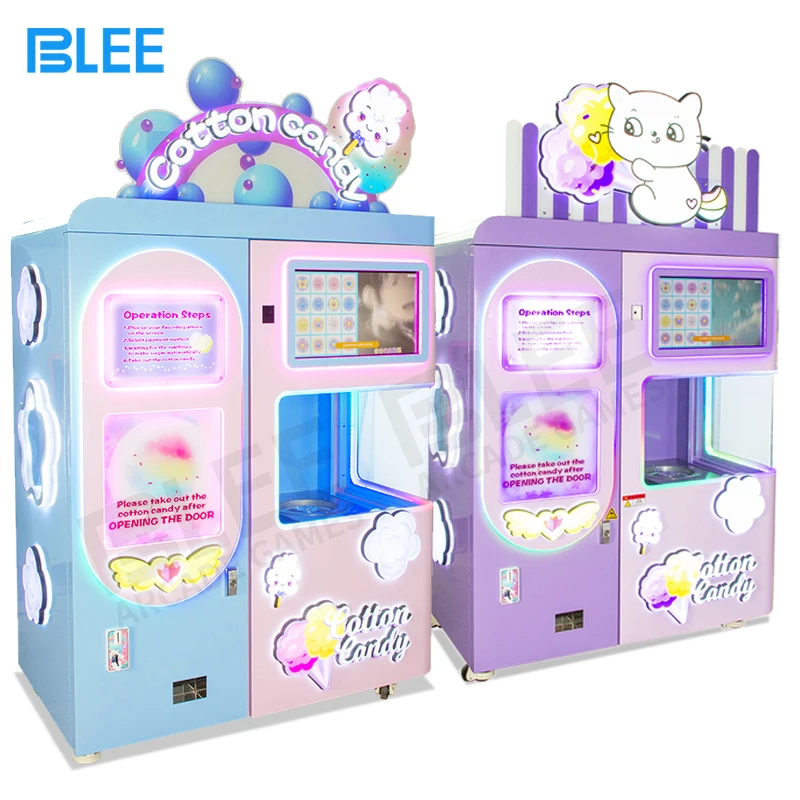 High returns Automatic Cotton Candy Vending Machine Automatically Snack Combo Vendor Vending Cotton Candy Making Machine