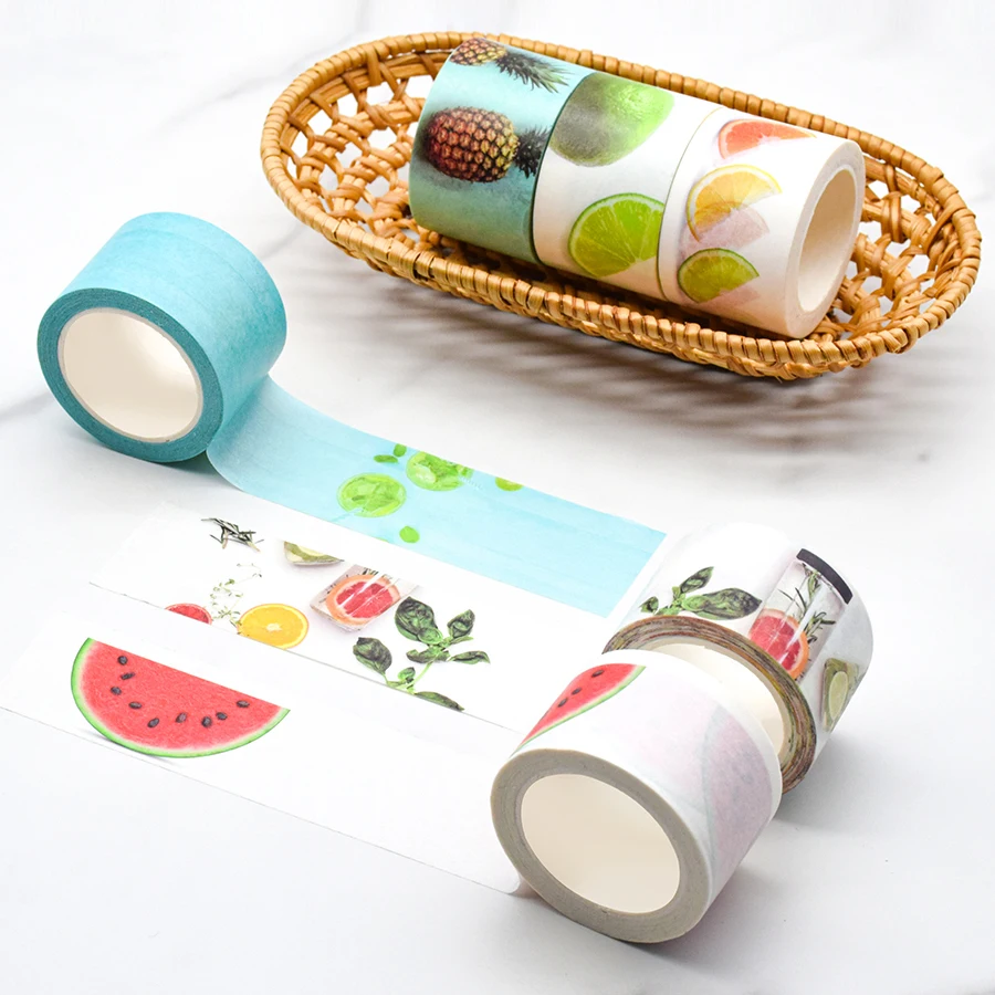 2024 Low 50 rolls Custom Printed Colorful Washi Tape Marking Tape