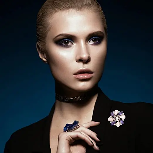 Rose Flower Brooch Pins Fabric Handmade Rose Floral Flower Brooches for Fashion Women Men Clothing Dresses Decoration Accessor