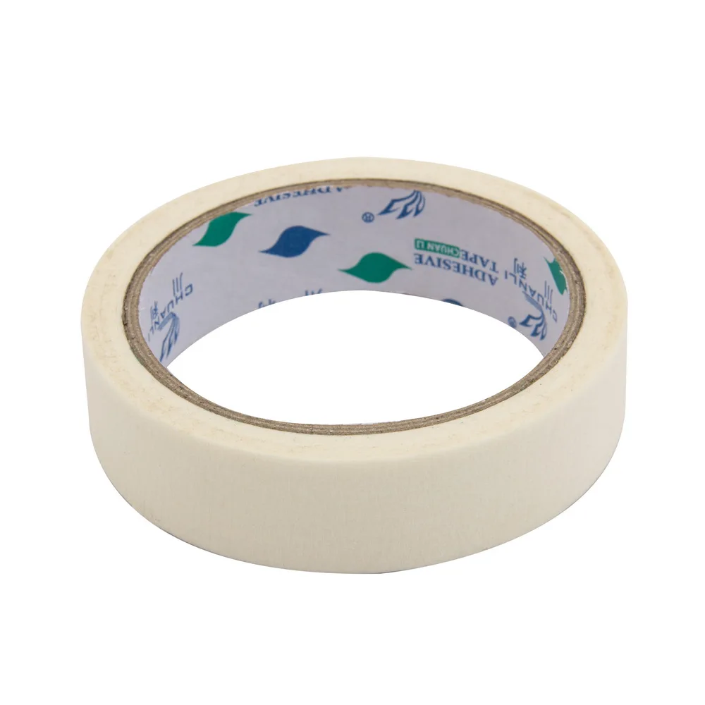 Printed Masking Tape 10 Pack General Purpose Beige White Color 1 inch x 55 Yards x 10 Rolls  for Painting Home, Office