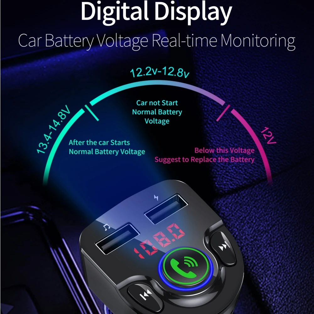 GXYKIT G32 Hot Selling Dual USB Wireless Car Radio FM Modulator BT Car MP3 Player