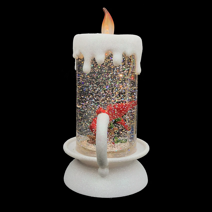 TOP quality led Christmas ornament acrylic candlesticks with bird inside