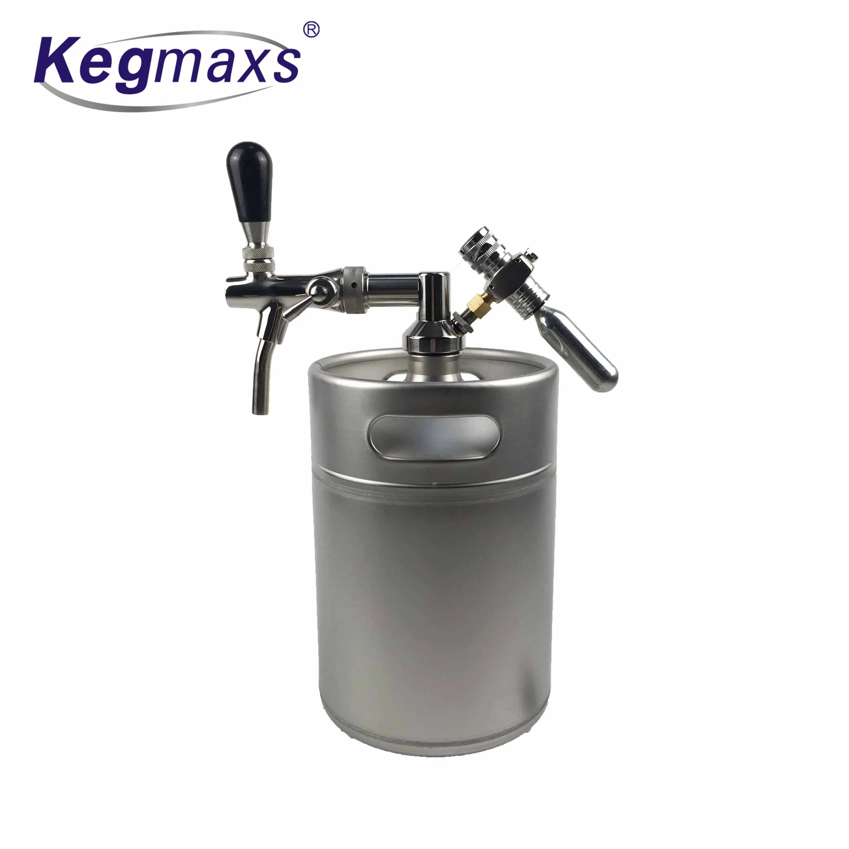 Kegmaxs Mini Beer Keg Growler 8L Bottle Stainless Steel  With Beer Dispenser Tap Cleaning Keg Drip Tray Cornelius Ball Lock