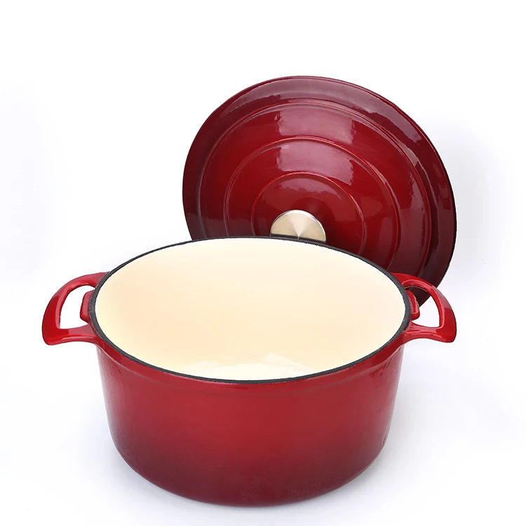 Кухонная посуда голландская Печь круглая чугунная эмалированная запеканка