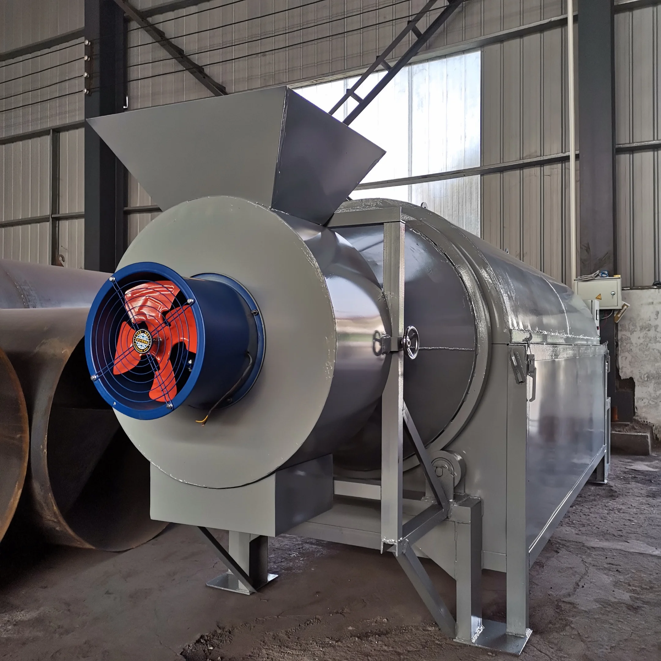 industrial pet food corn rotary paddy wheat grain drum dryer price chili spice sludge sand manure sawdust biomass drying machine