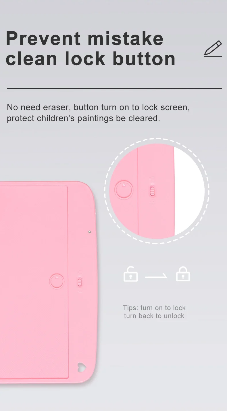 Paperless LCD Drawing Pad 8.5 Inch Electronic Kids Writing Graphic Tablet with Stylus and Loose Leaf Feature