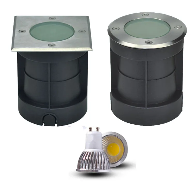 High quality 304 or 201 LED In-ground Light Buried Light Waterproof Outdoor Recessed GU10 MR16 Ground Underground Floor Lamp