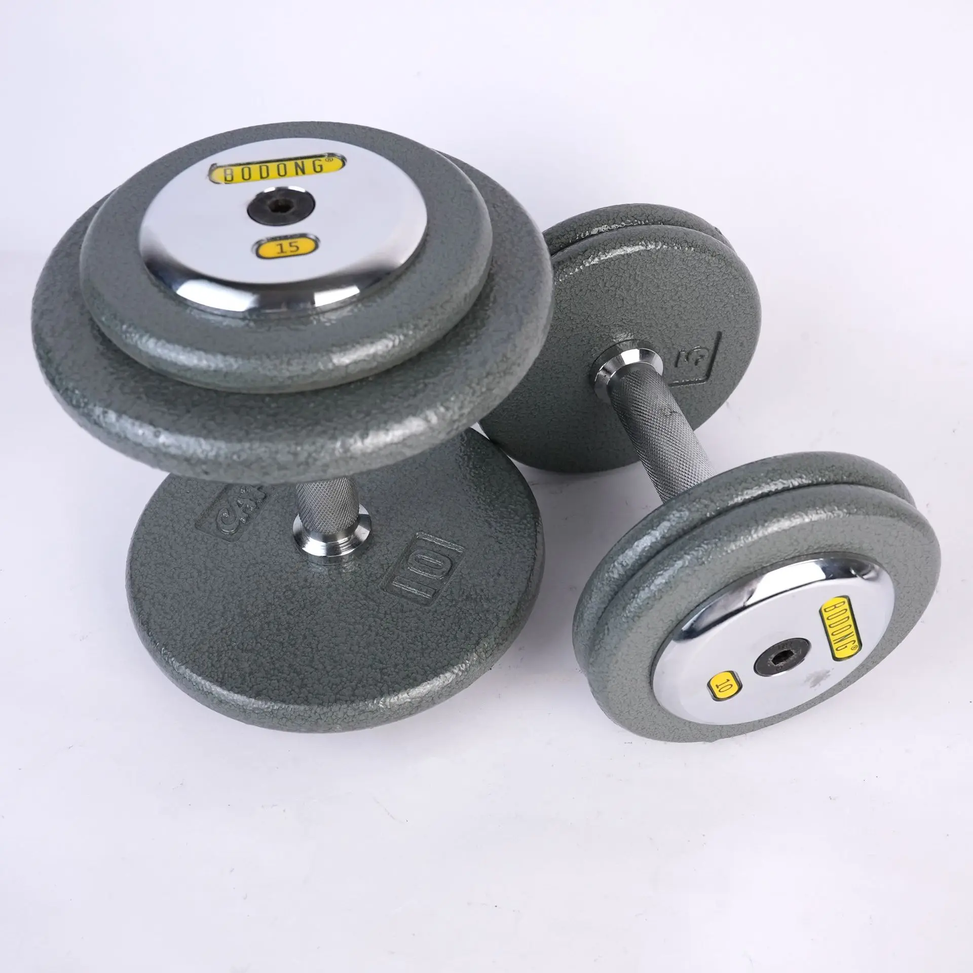 Cross-Border Commercial Gym Dumbbells Pure Iron Fixed Cast Iron Paint Sports Training with Custom Logo Rubber for Home Use