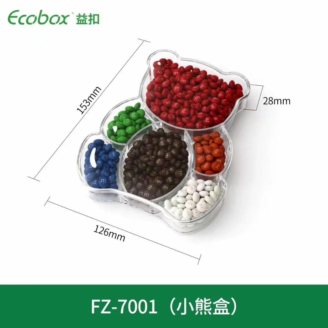 acrylic teddy bear Alphabet letter candy sweet snack Chocolate case love letter shaped acrylic candy box