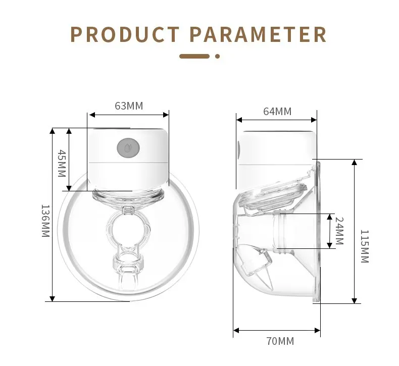 Electric Wearable Double Breast Pump S12A Hands Free Breast Milk Pump With 3 Modes 12 Levels Adjustment