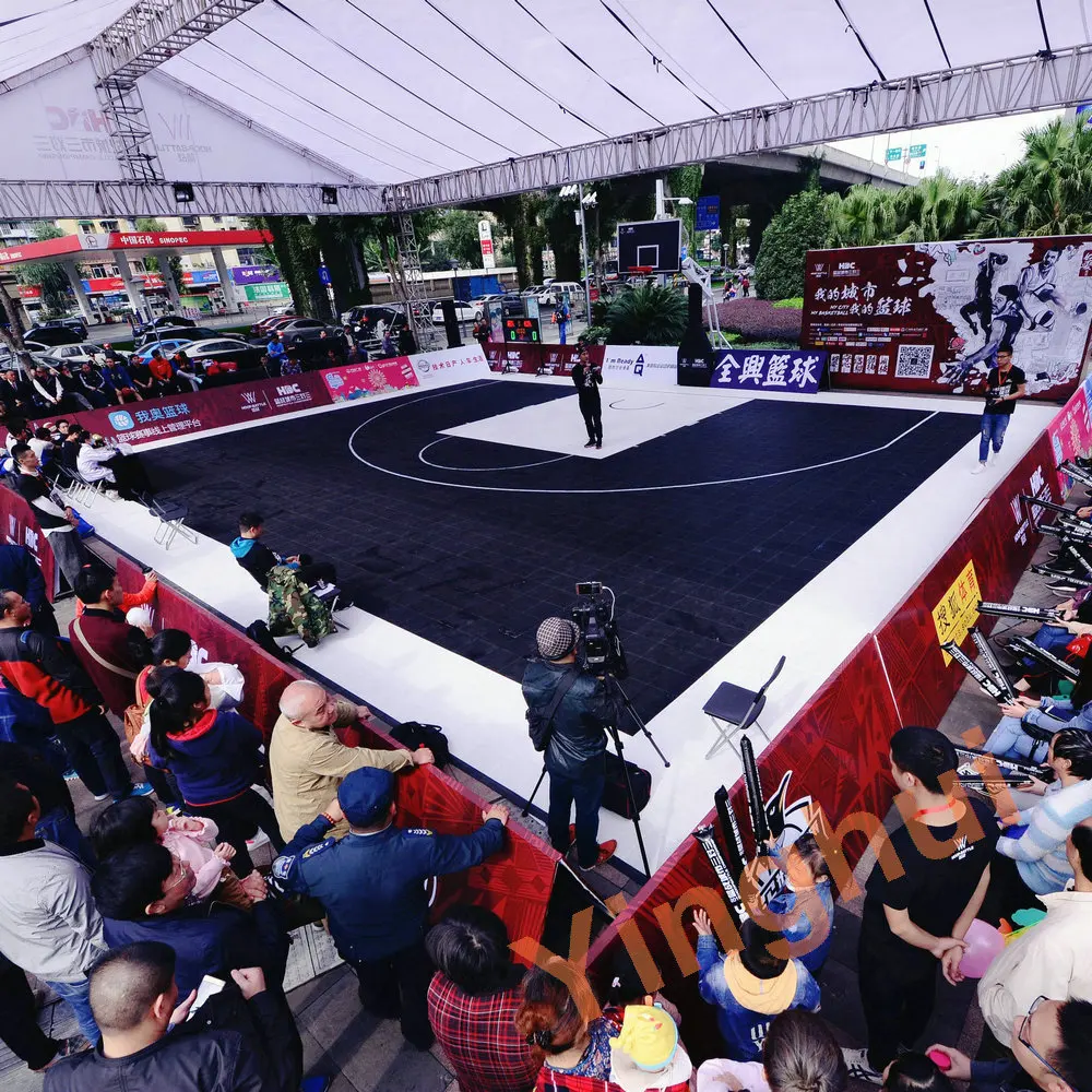 O-01 Outdoor 3x3 Street Basketball Family Backyard Basketball Badminton Playground Sport pickleball Flooring Synthetic Flooring