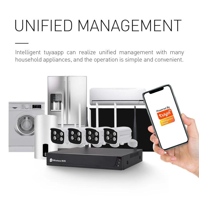 2MP 4CH CCTV System POE NVR Kit Outdoor Color Night Vision AI Motion Detection H.265 Video Surveillance IP Security Came