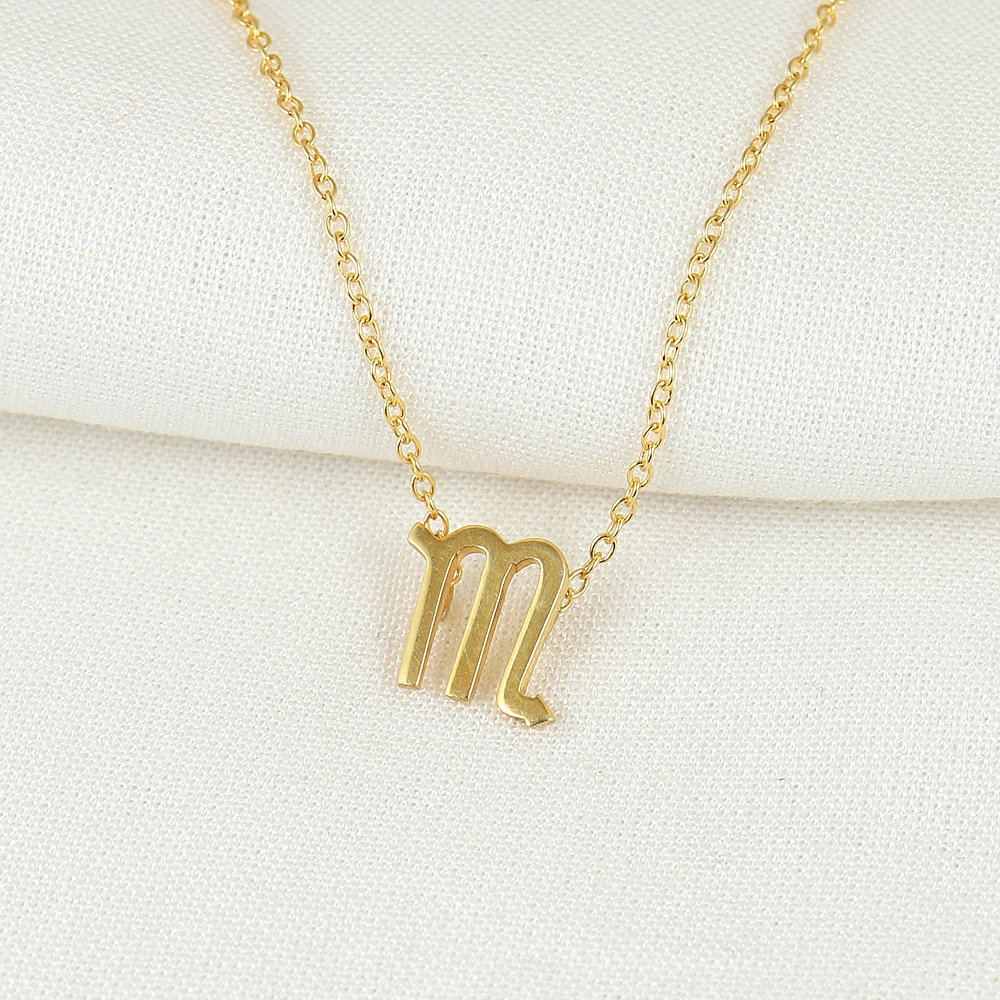 Most Demanding Customize Zodiac Sign 18k Gold Plated Fine Jewelry 925 Sterling Silver Customize Unisex Chain Pendent Necklace