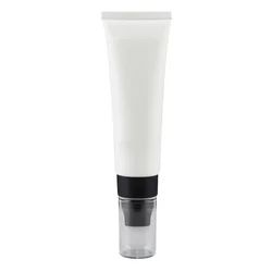 Customs design flat shape silicone spatula silicone applicator PE material skin care cream tube