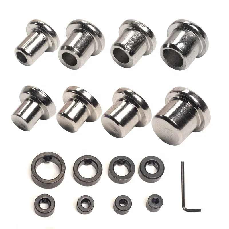 304 Stainless Steel Flat Head Screws Zinc Knock Type Male Female Buttons Metal Nail Rivet Studs Pipe Clamp Rivet Buttons