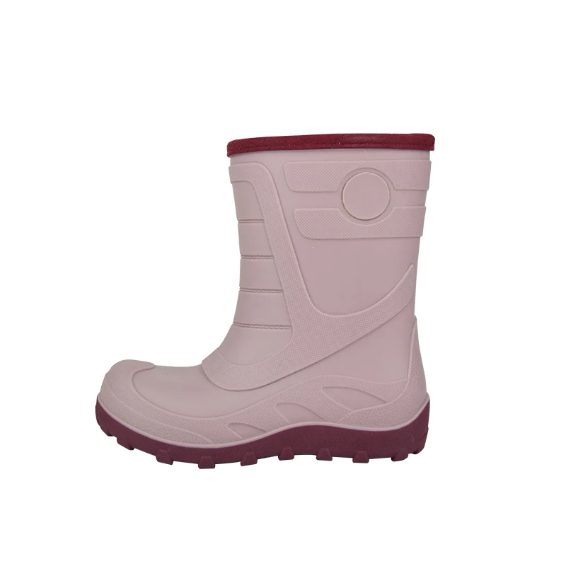 Детские зимние водонепроницаемые толстые шерстяные сапоги из термопластичной резины для девочек