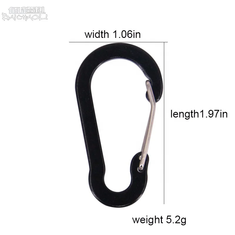
5 gourd aluminum alloy flat carabiner hooks 