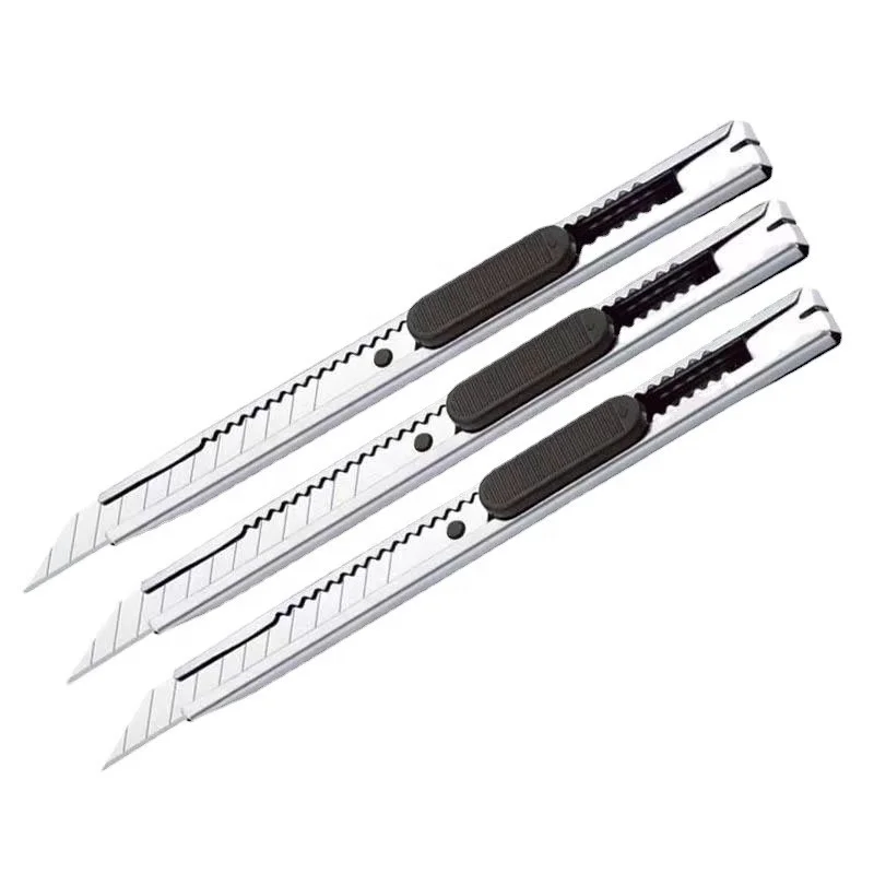 Wholesale Iron Art Knife Utility Knife 9mm Snap Off Blade Office Paper Cutter Box Cutter