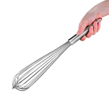 Kitchen Utensils Baking Tools Egg Beater Appliance Durable High Quality 8 Wires 304 Stainless Steel Manual Stirring Egg whisk