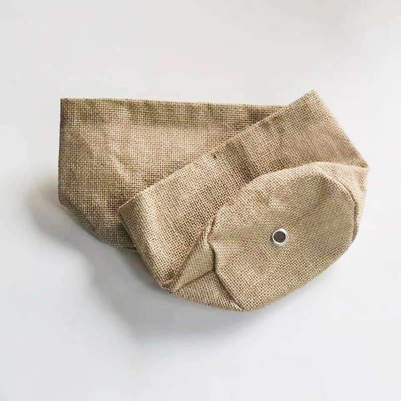 Wholesale Custom Design Hemp Jute Round Bottom Rice Bag Burlap Coffee Beans bag