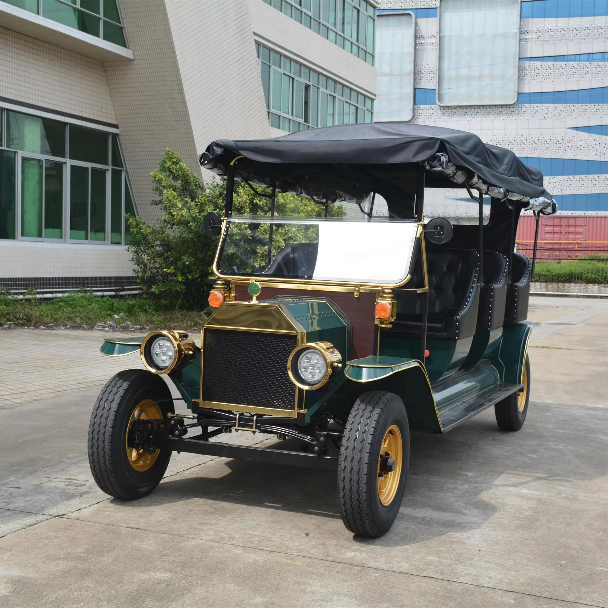 New Energy Electric Classic Car 8 Seats 5Kw High Efficiency And High Speed Ac Motor with Canopy Electric Vintage Car