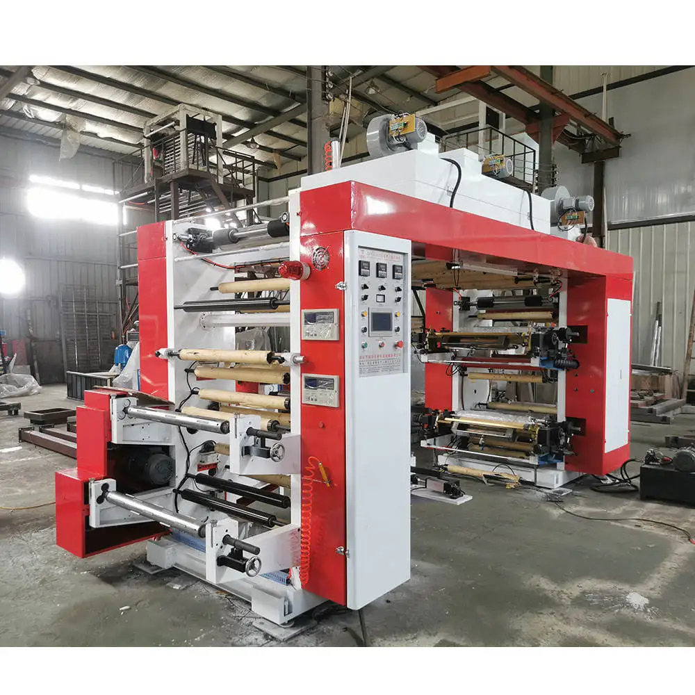 Automatic Multicolor CI Flexo Roll Sticker Label BOPP PE Roll Film Printing Machine Flexographic Printer