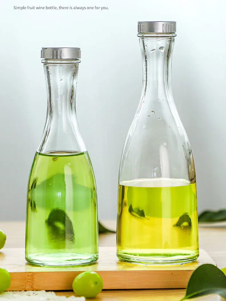 Wholesale Custom LOGO New Thickened Glass Empty Bottle Creative Wine Juice Glass Bottle