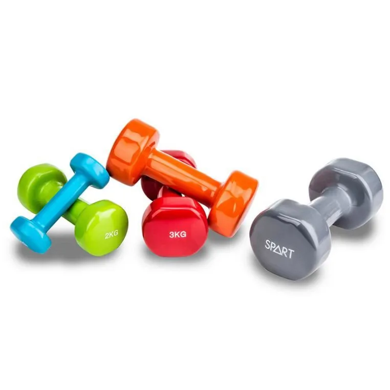 New Arrival Gym Training Exercise Shaping Colorful Direct Weights Vinyl Dumbbell Set